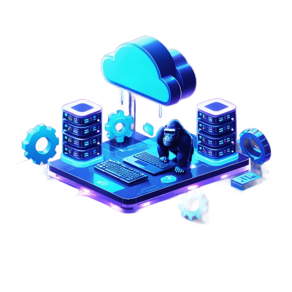 Illustration of DevOps, server administration, and scalability