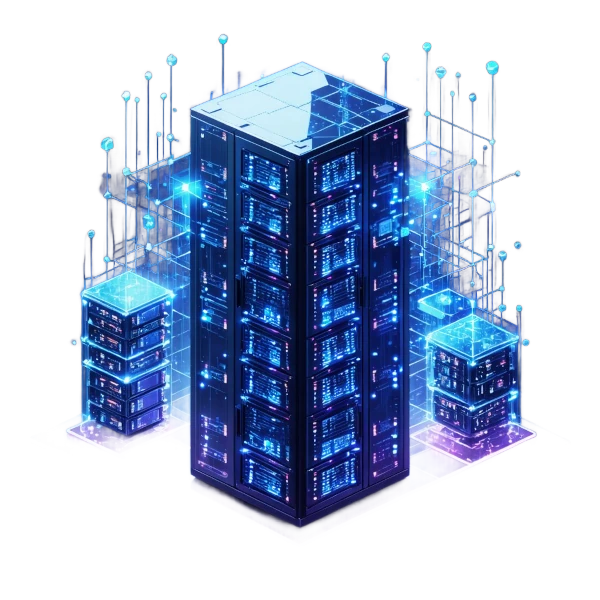 Illustration of server administration and scalable infrastructure